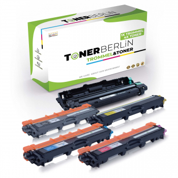 5er Set Toner mit Trommel kompatibel für Brother DR-241CL TN-241BK TN-245C TN-245M TN-245Y (1x Tonerkartusche Schwarz, 1x Tonerkartusche Cyan, 1x Tonerkartusche Magenta, 1x Drum Unit Farbig (Schwarz, Cyan, Gelb, Magenta), 1x Tonerkartusche Gelb)