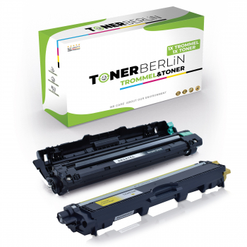 2er Set Toner mit Trommel kompatibel für Brother DR-241CL TN-241BK TN-245C TN-245M TN-245Y (1x Drum Unit Farbig (Schwarz, Cyan, Gelb, Magenta), 1x Tonerkartusche Gelb)