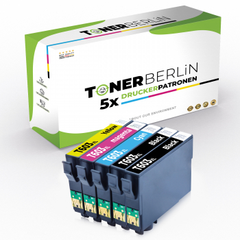 5er Multipack Set Kompatibel für Epson 603XL Druckerpatronen (2x Schwarz, 1x Cyan, 1x Magenta, 1x Gelb)